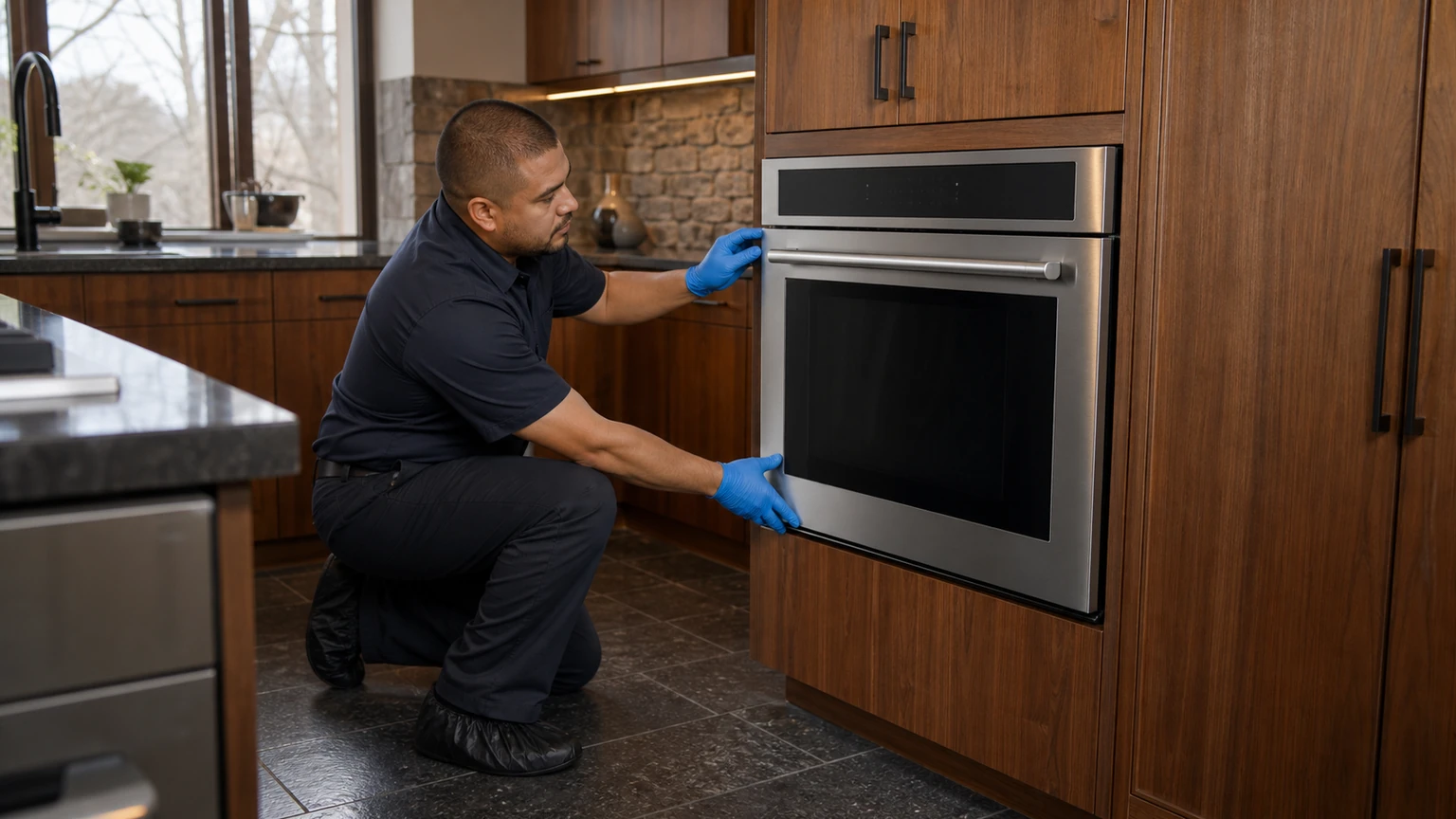 Built-in wall oven diagnostic visit in the service area
